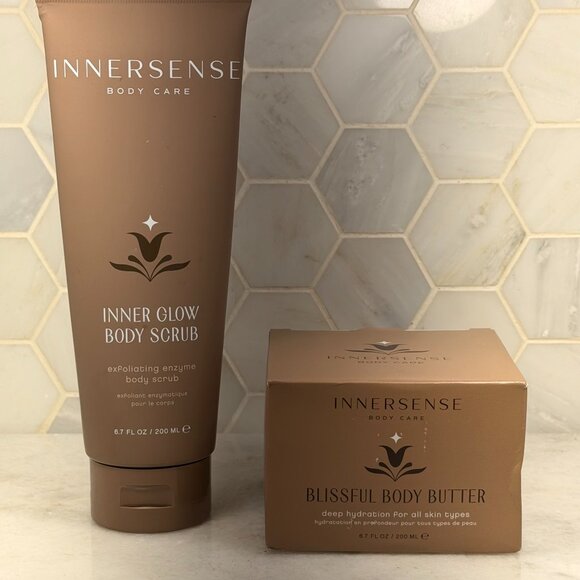 INNERSENSE Organic Beauty - Inner Glow Body Scrub + Blissful Body Butter - Picture 1 of 11